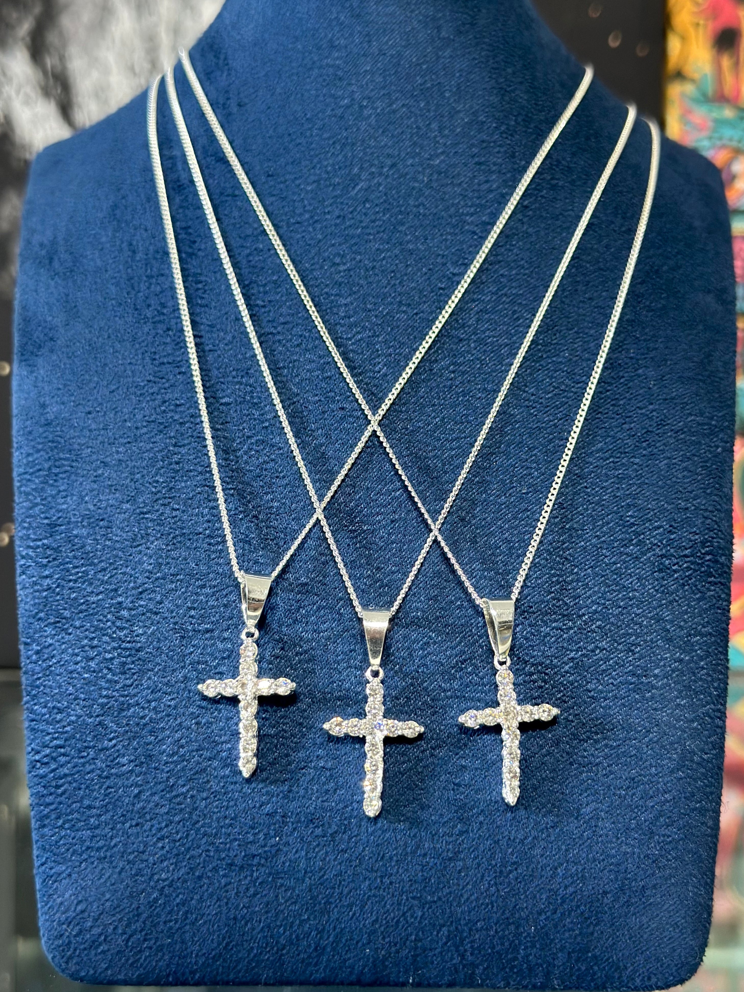 Dije Cruz Zirconias Plata .925