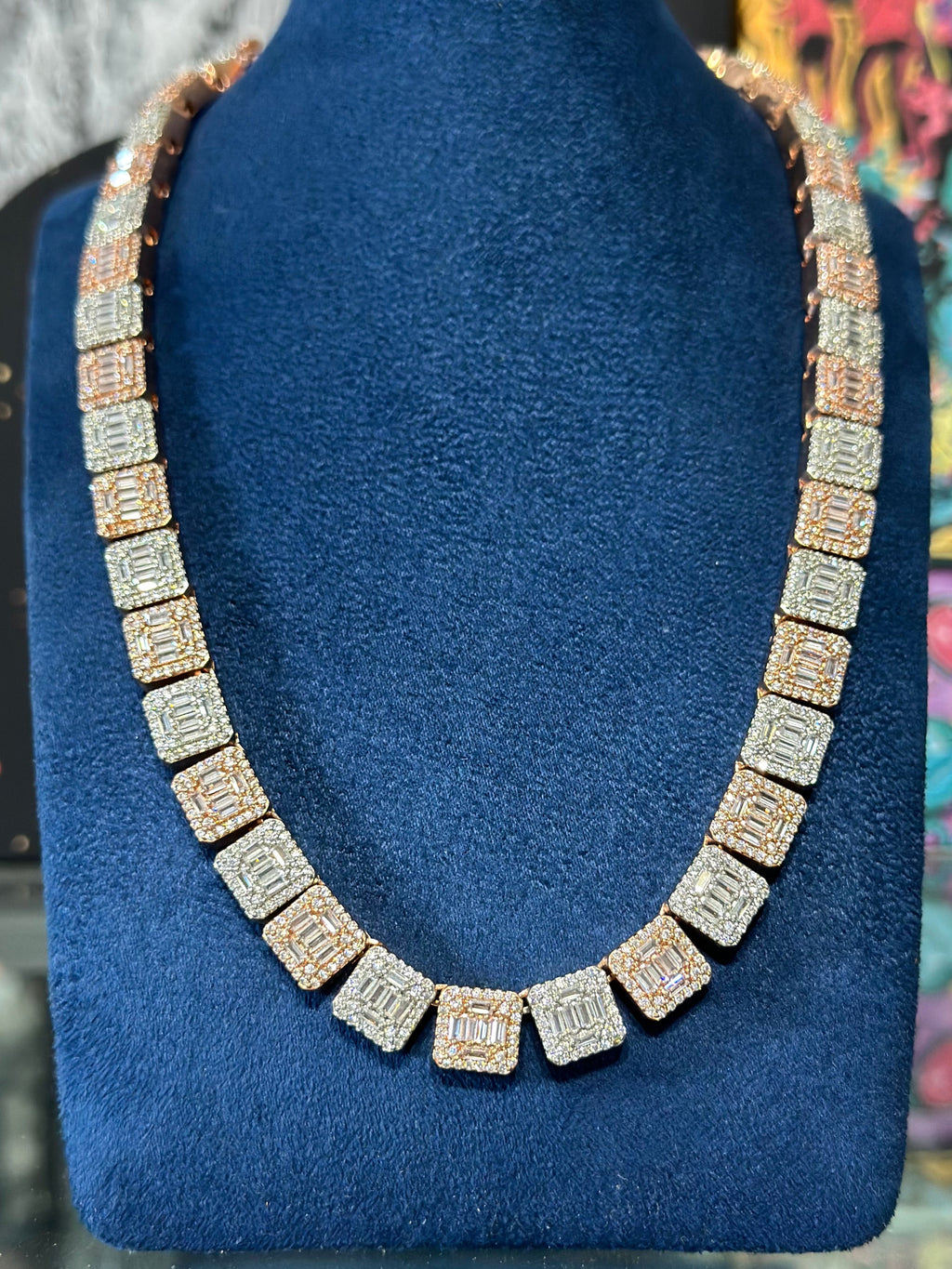 Cadena Tennis Baguette Laminado 18k