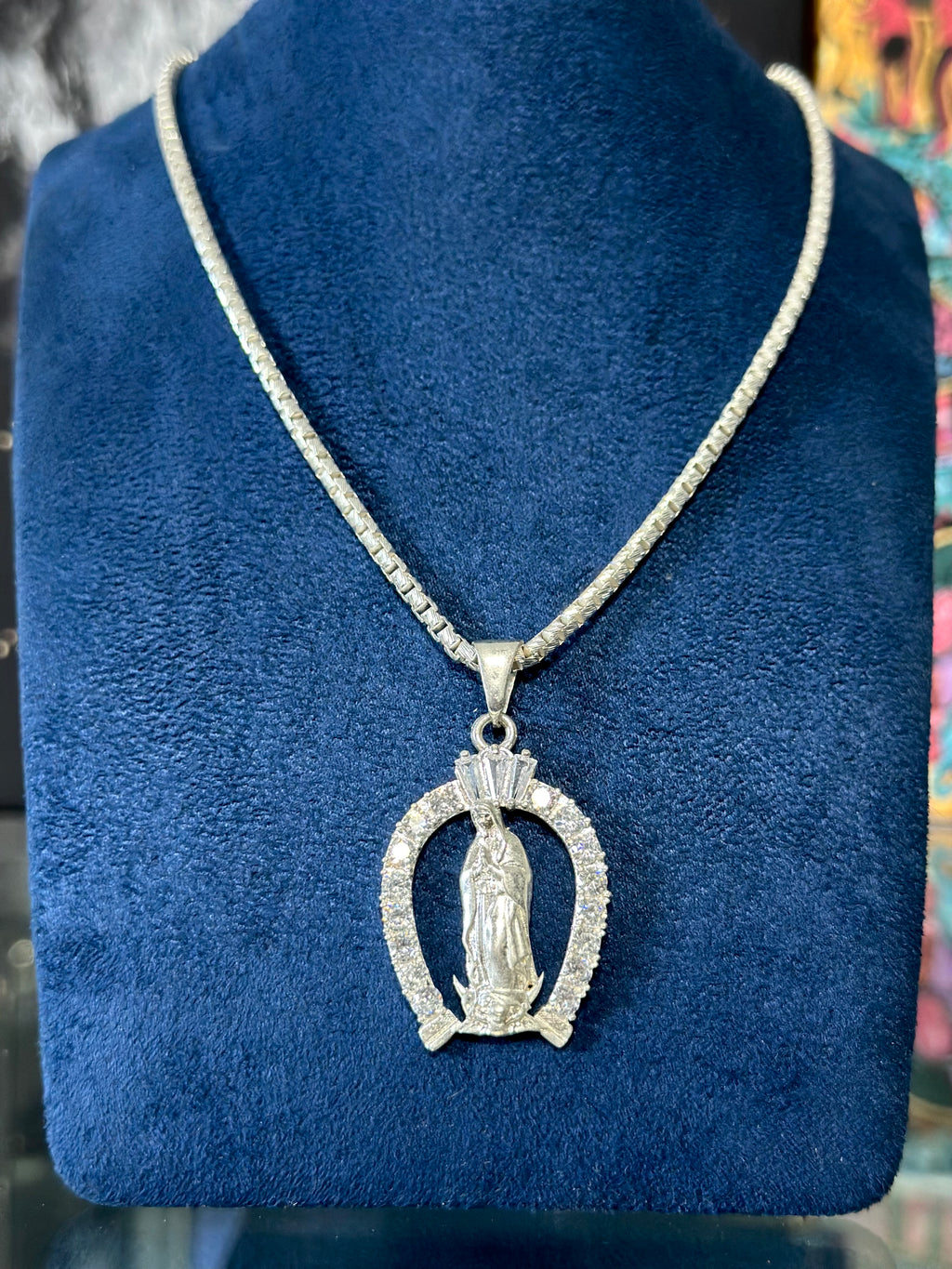 Dije Virgen Herradura Plata .925