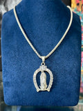 Dije Virgen Herradura Plata .925