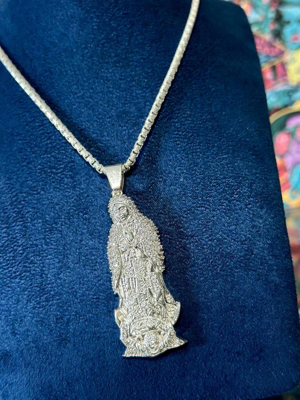 Dije Virgen Bulto Plata .925