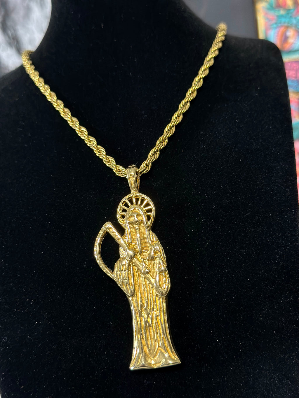 Dije Santa Muerte Acero
