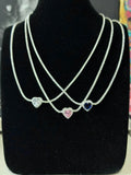 Collar Tennis Corazon Plata .925
