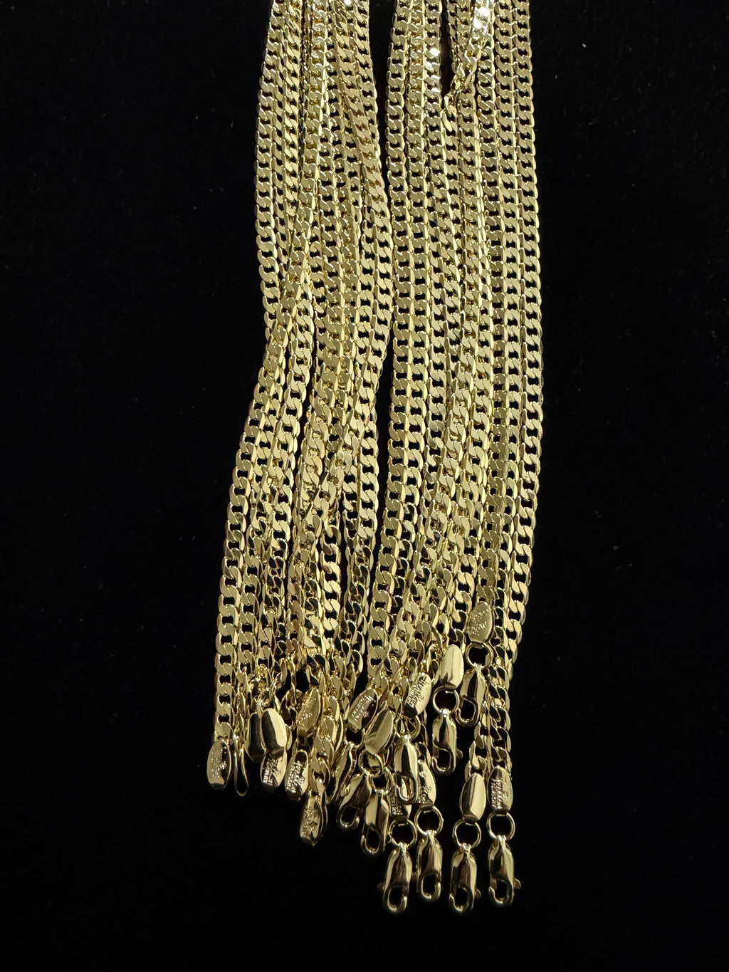 Cadena Barbada 4mm Oro Laminado