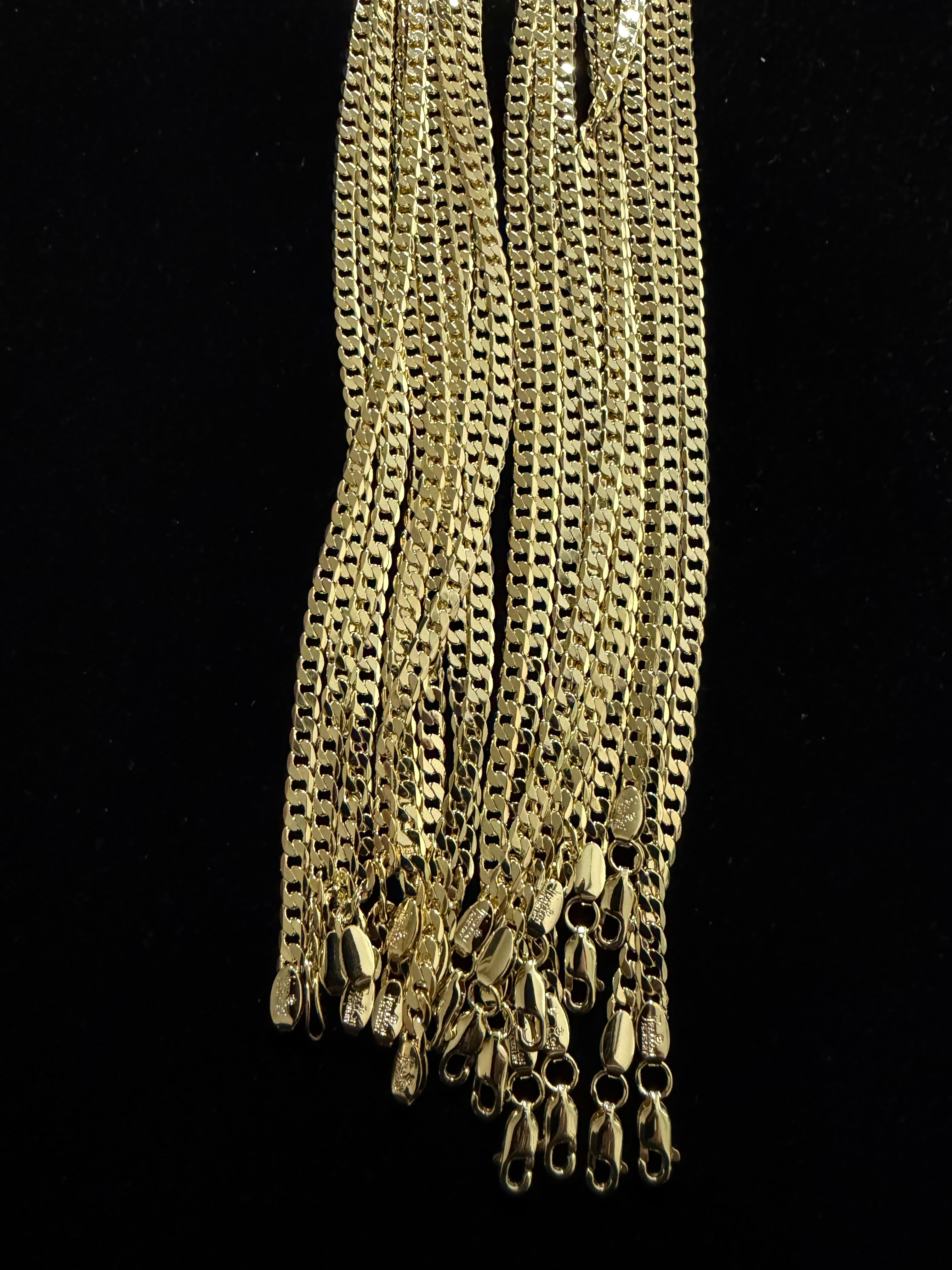 Cadena Barbada 4mm Oro Laminado