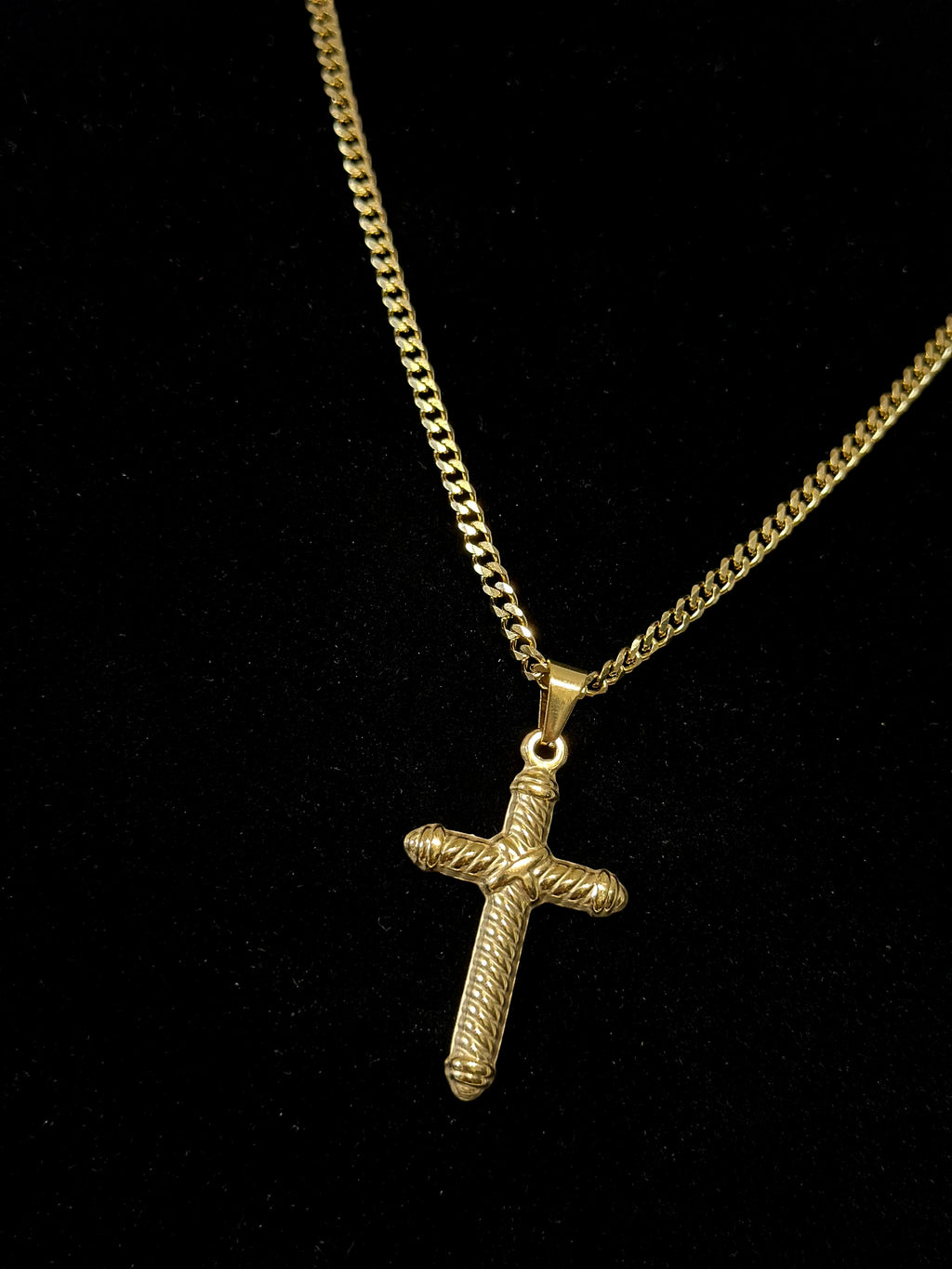 Dije Cruz Trenzada Acero