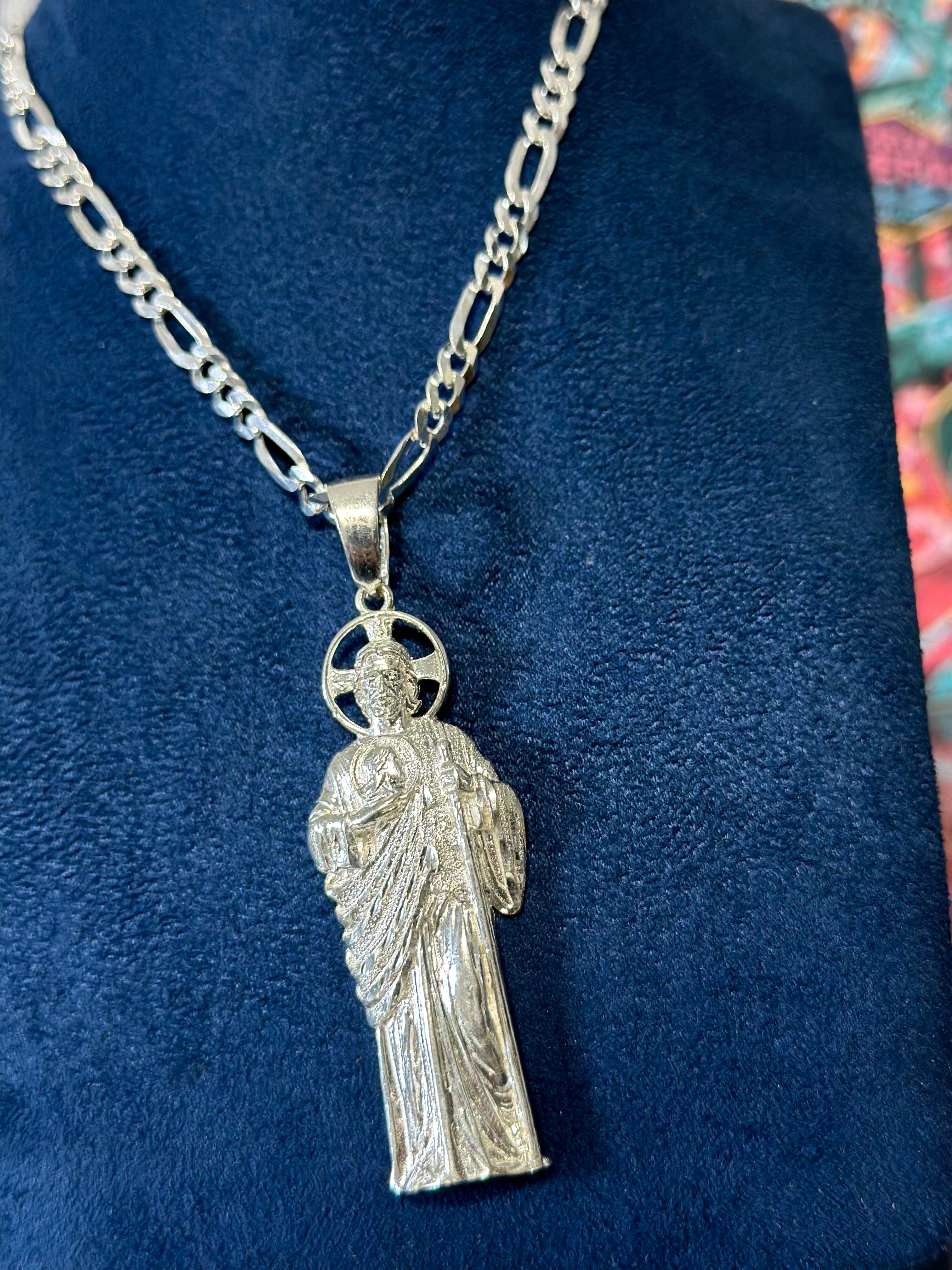 Dije San Judas Liso Plata .925