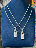 Dije Santa Muerte Chica Plata .925
