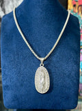 Dije Virgen Ovalada Plata .925