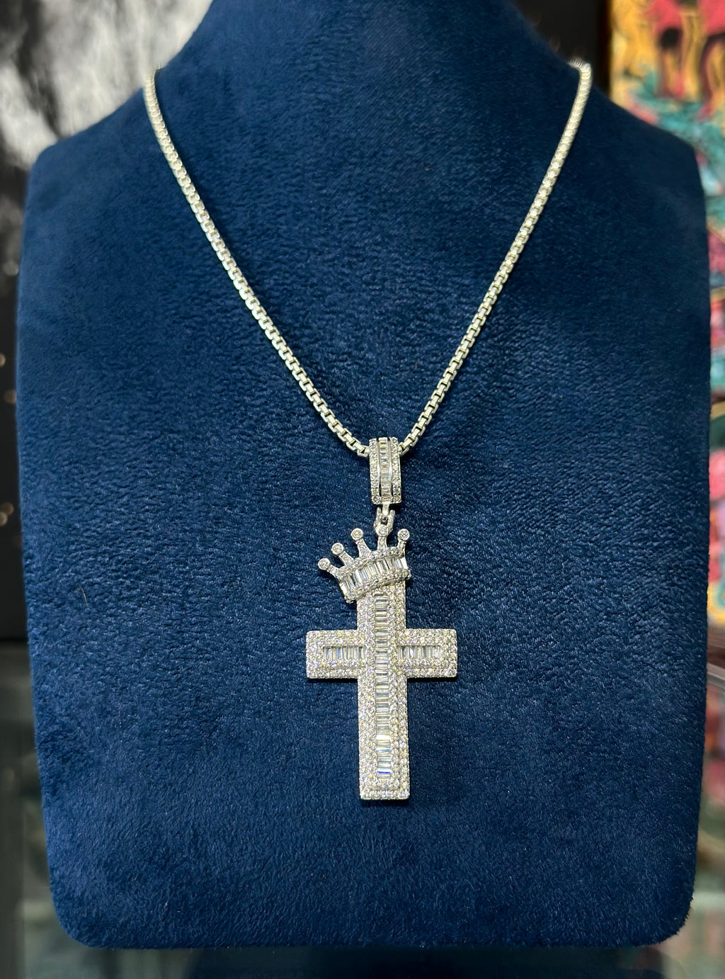 Dije Cruz Corona Plata .925
