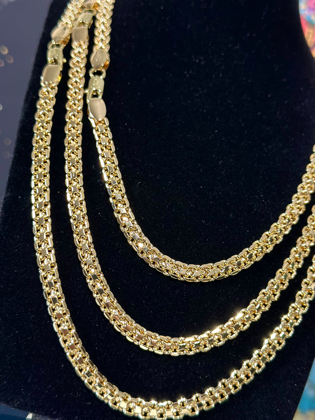 Cadena Tejido Chino 5.5mm Oro Laminado