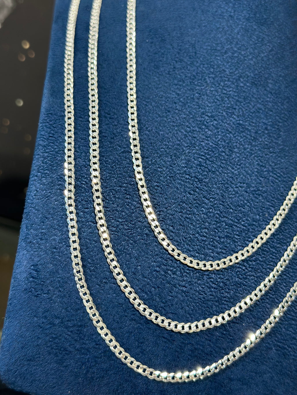 Cadena Cubana Lisa 3.5mm Plata .925