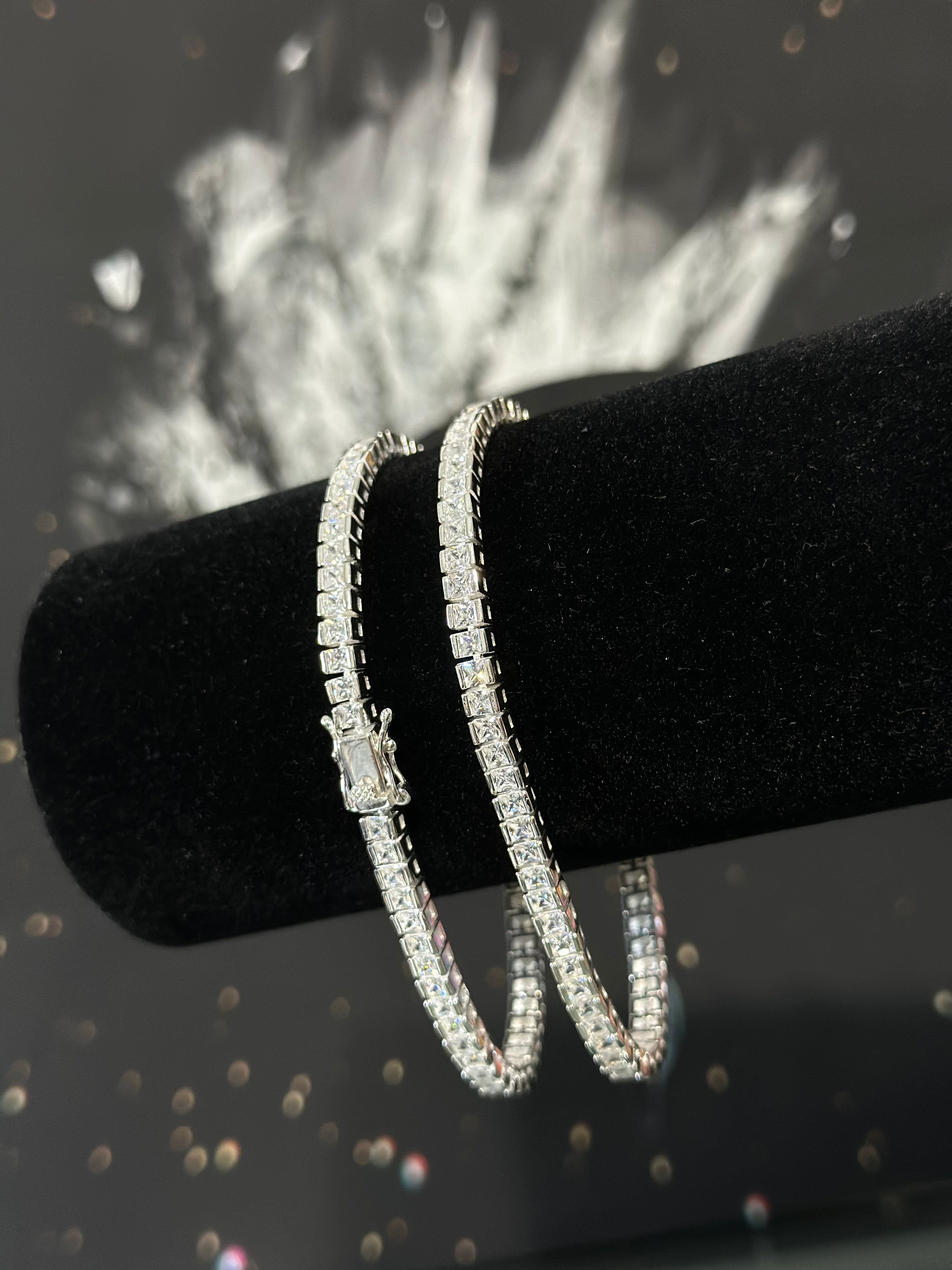 Pulsera Tennis Princess Cut Plata .925