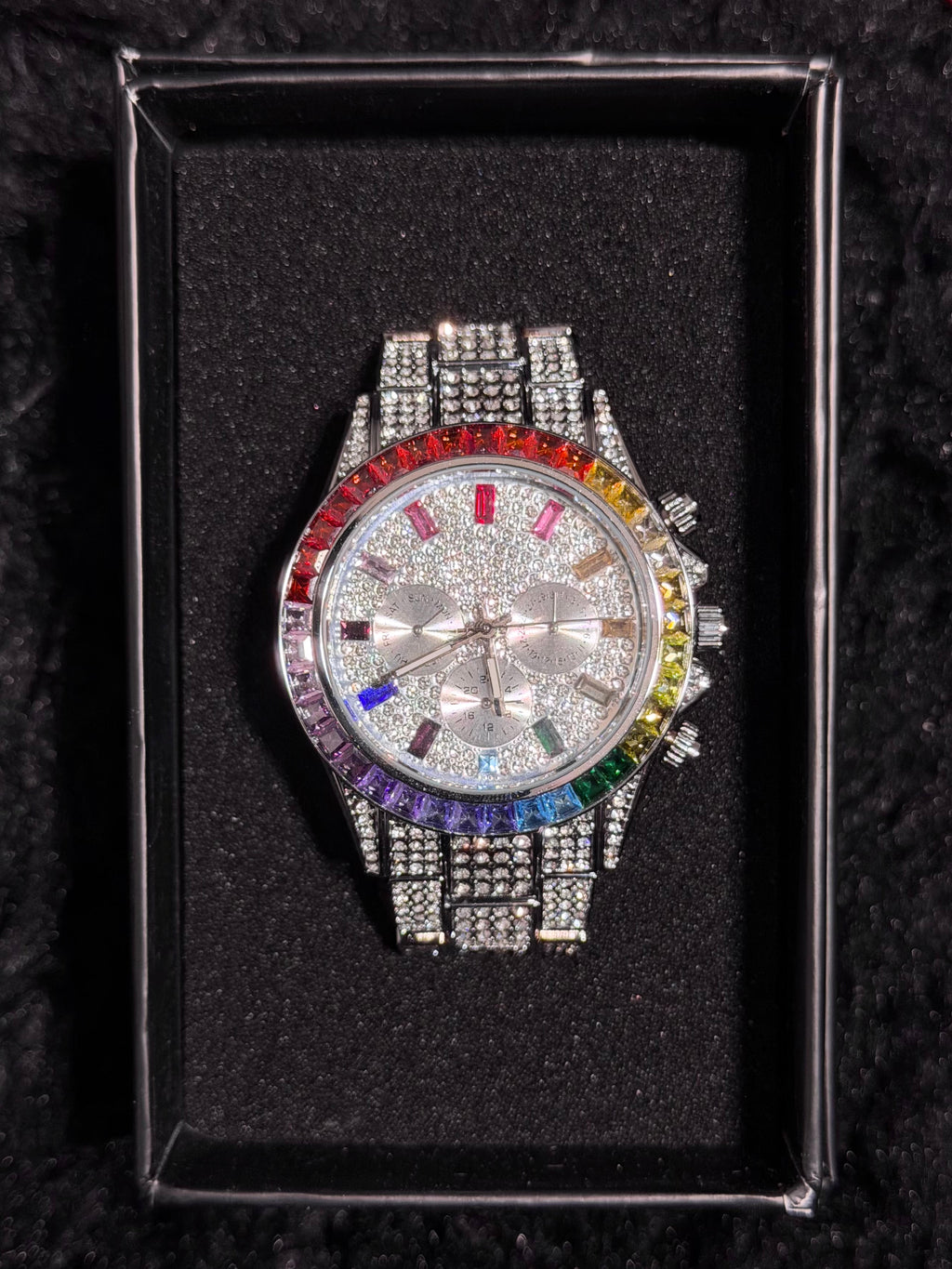 Reloj ICED Rainbow Baguette
