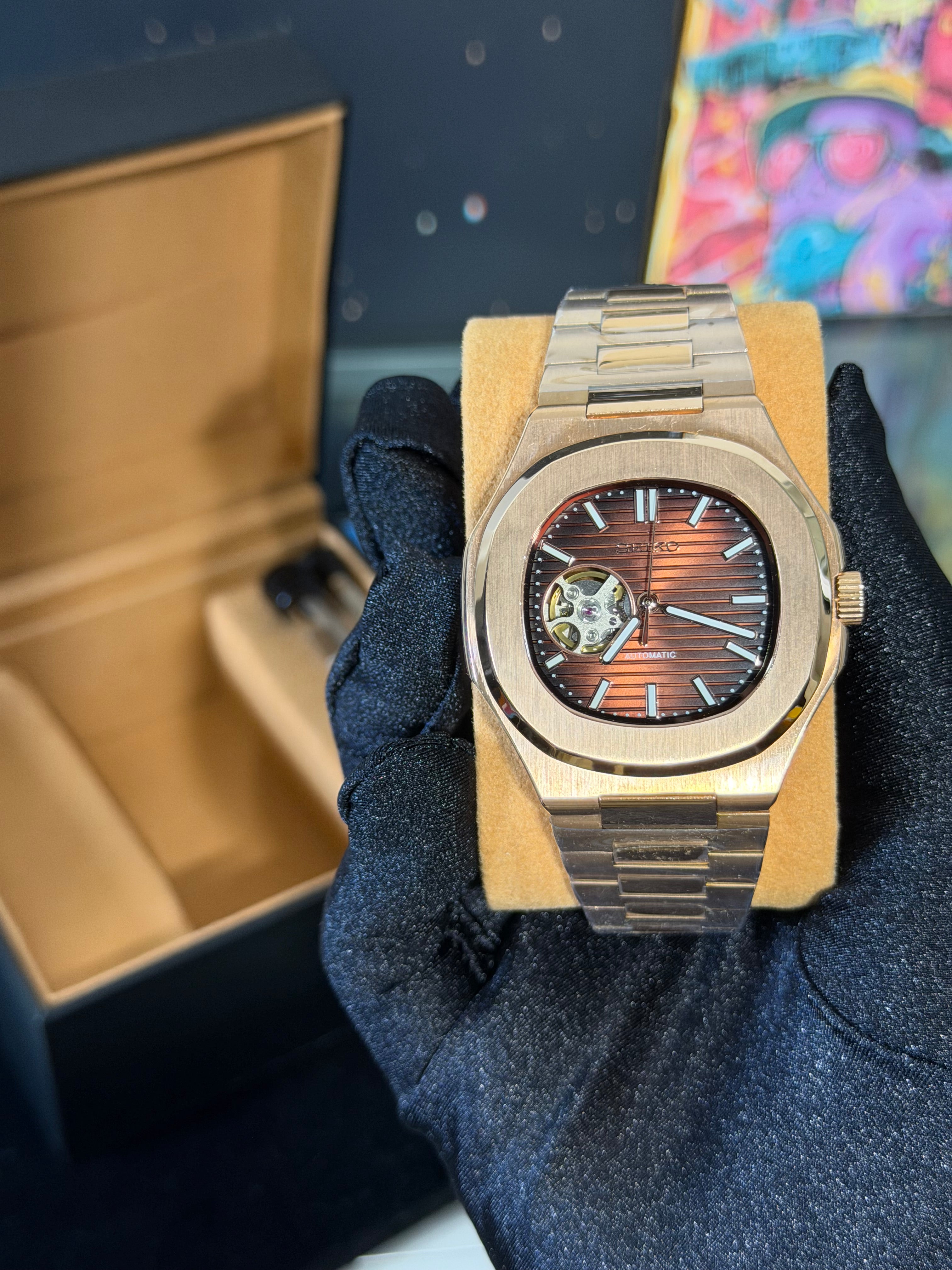 Nautilus Rose Gold - Seiko Mod