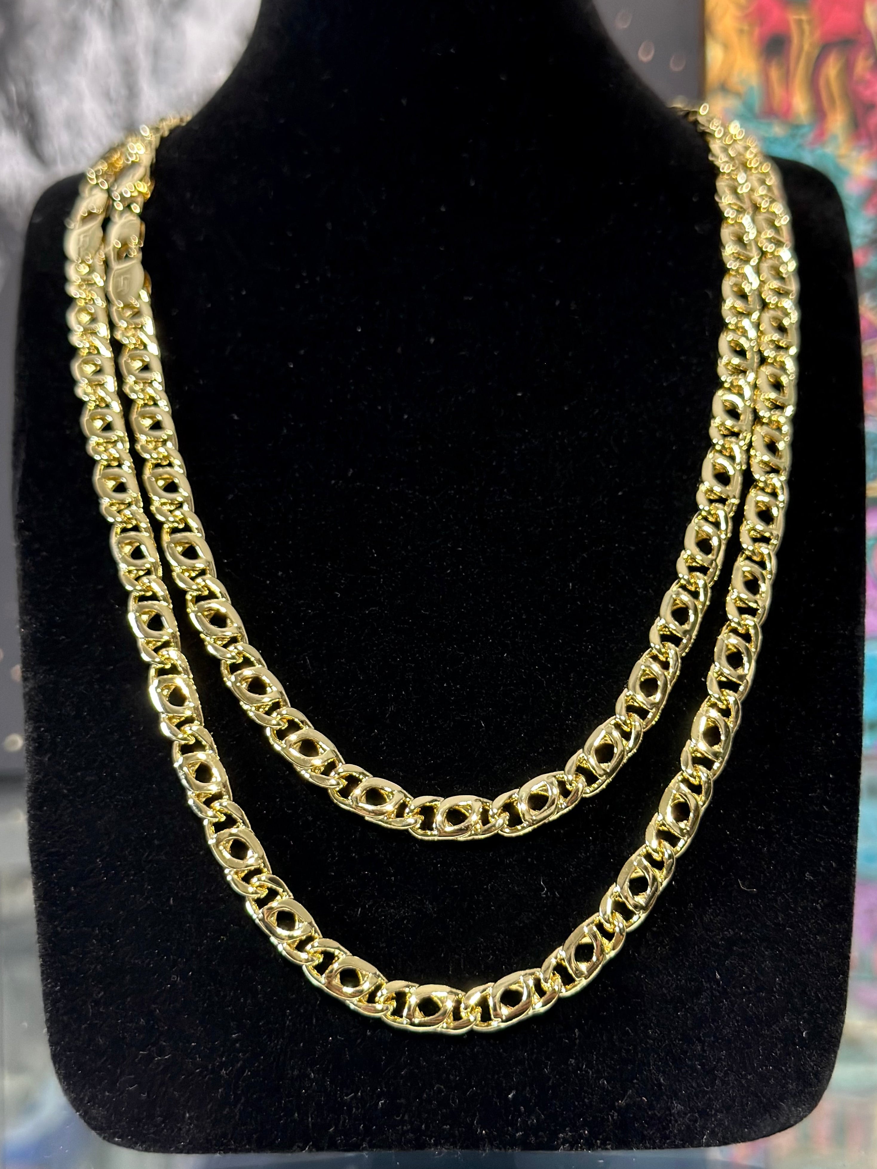 Cadena Caracol 6mm Oro Laminado