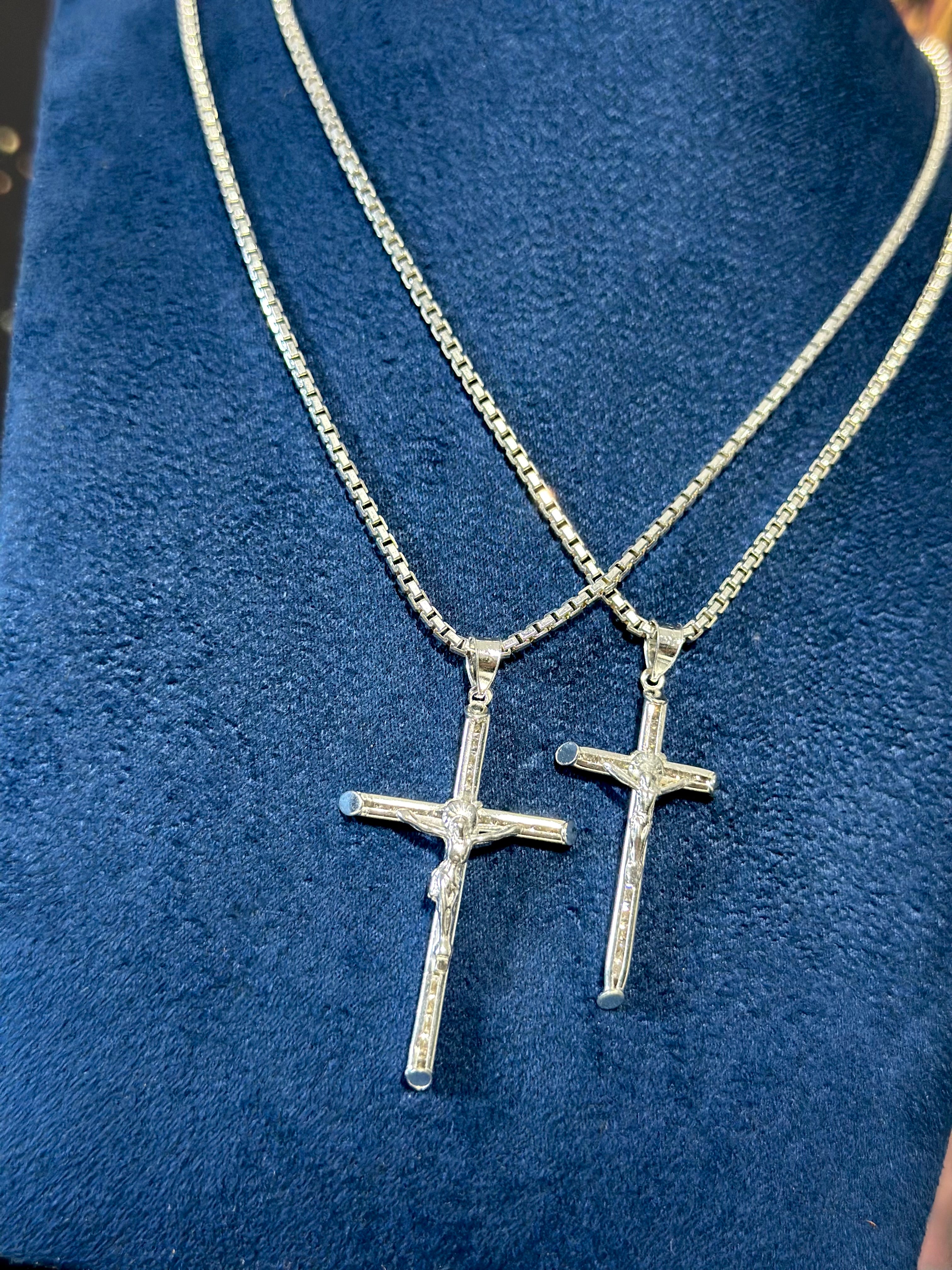 Dije Cruz Cristo Plata .925