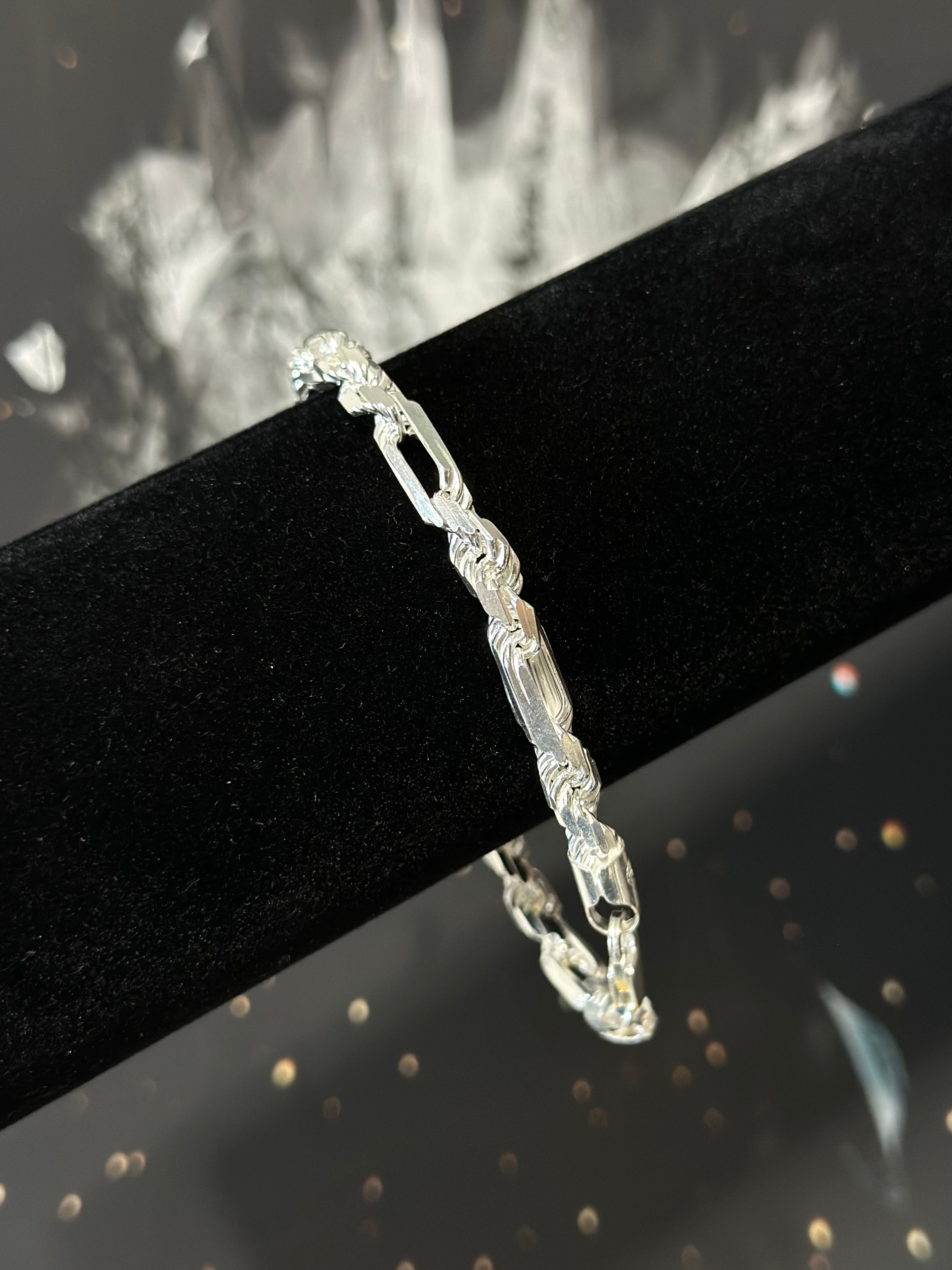 Pulsera Torzal Fígaro 6.5mm Plata .925