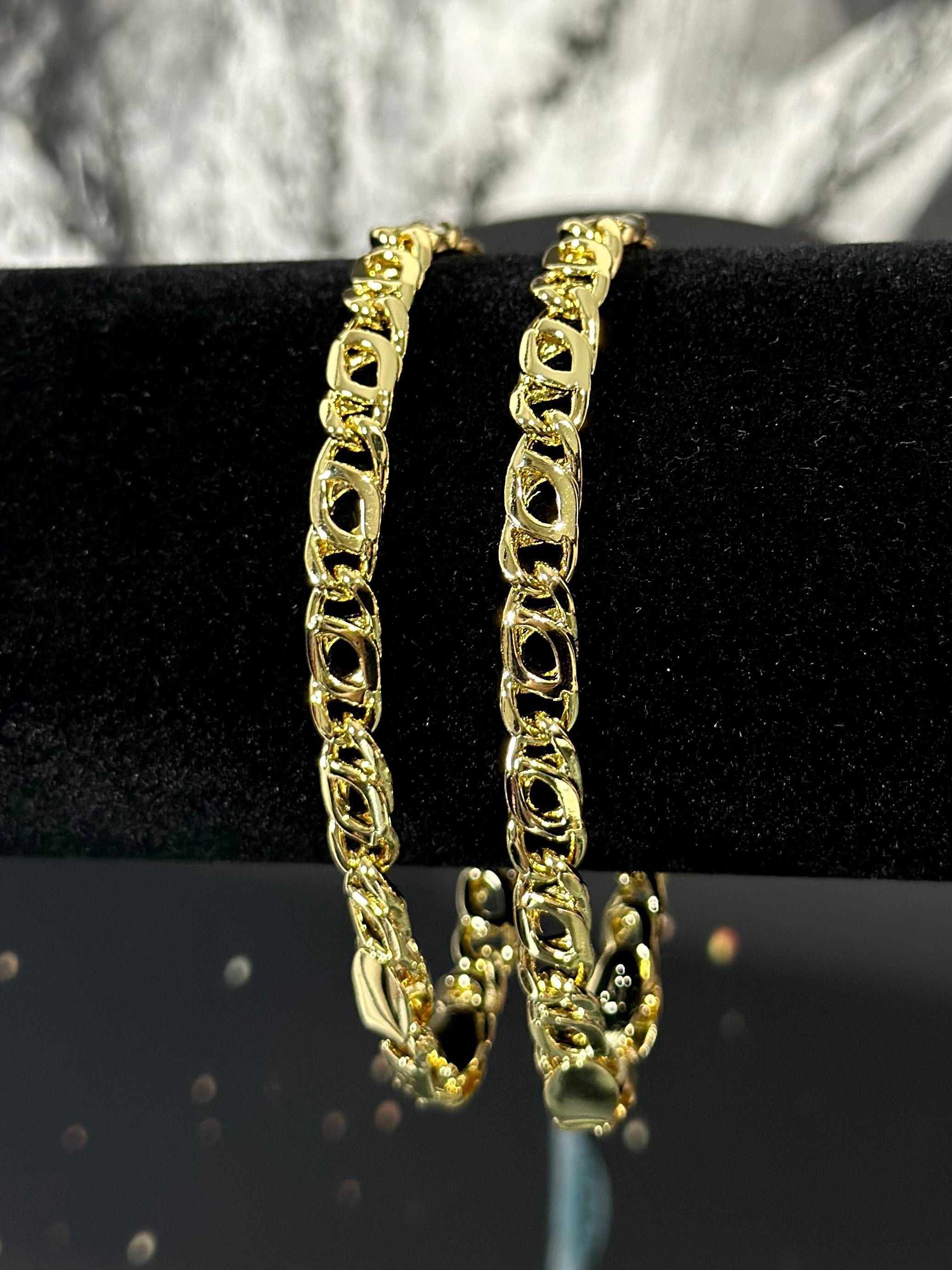 Pulsera Caracol 6mm Oro Laminado