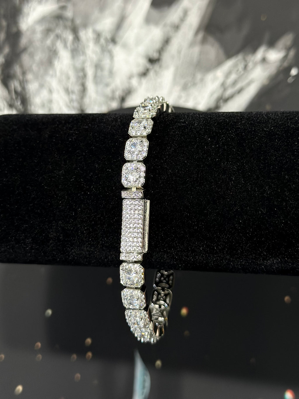 Pulsera Tennis Squared Laminado 18k