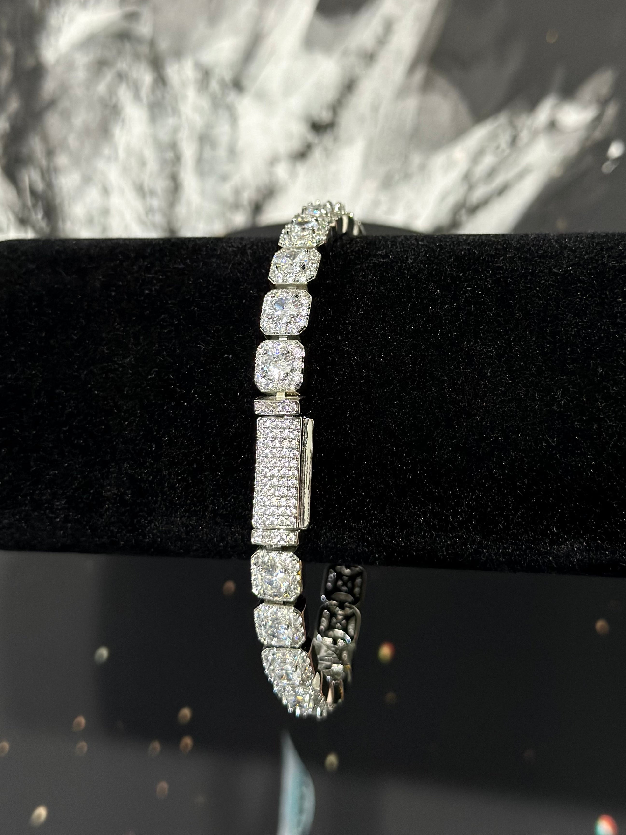 Pulsera Tennis Squared Laminado 18k