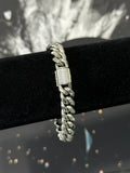 Pulsera Cubana Broche Zirconias Acero
