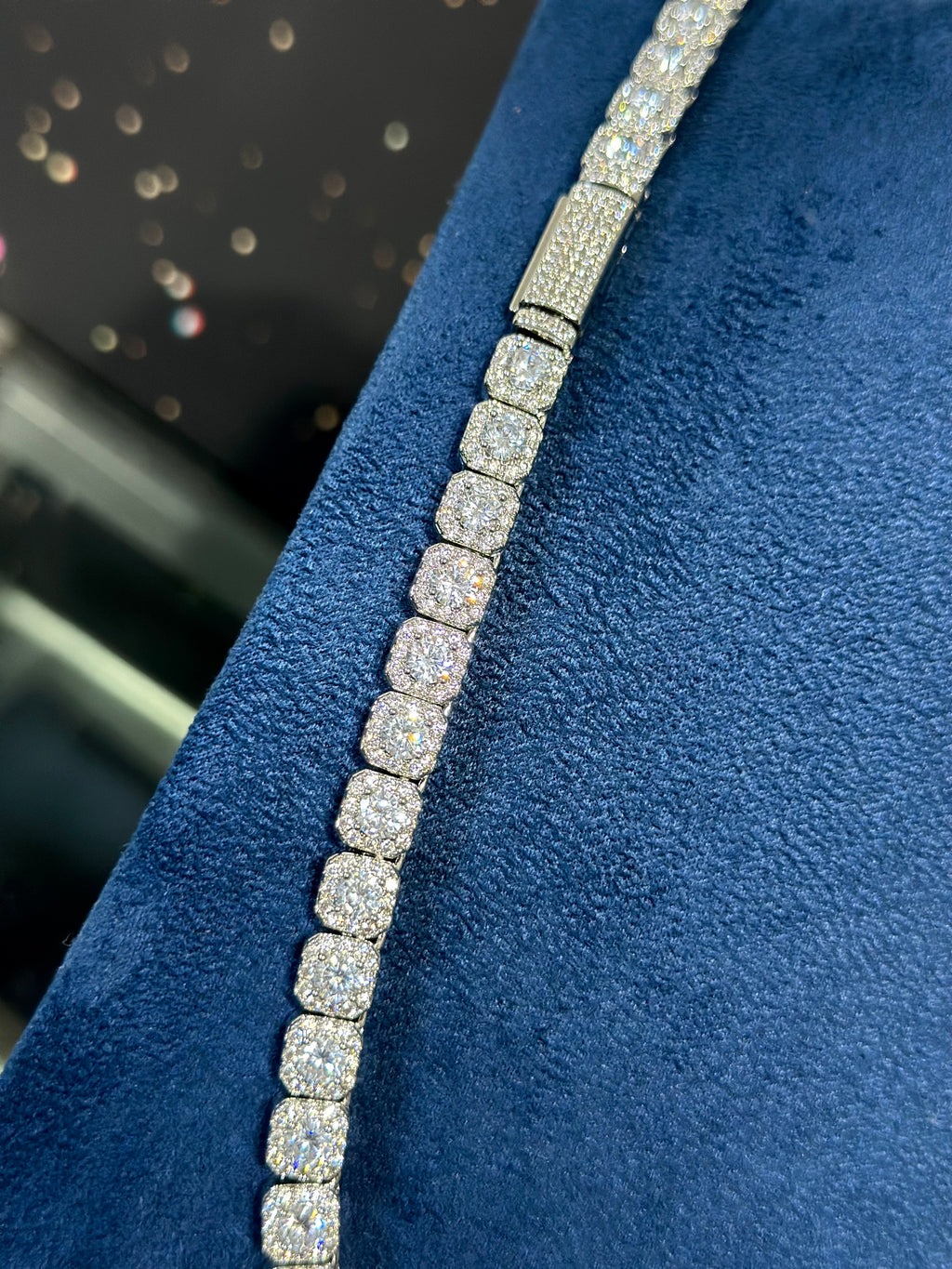 Cadena Tennis Squared Laminado 18k