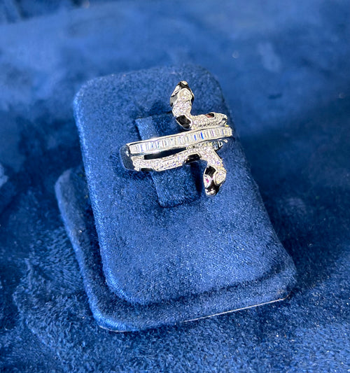Anillo Víbora Baguette Plata .925