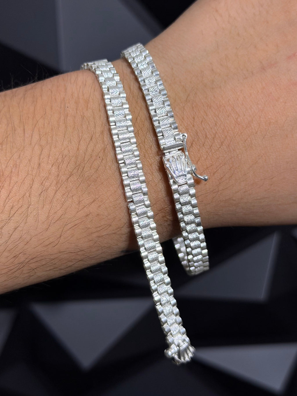 Pulsera Rolex 7mm Plata .925
