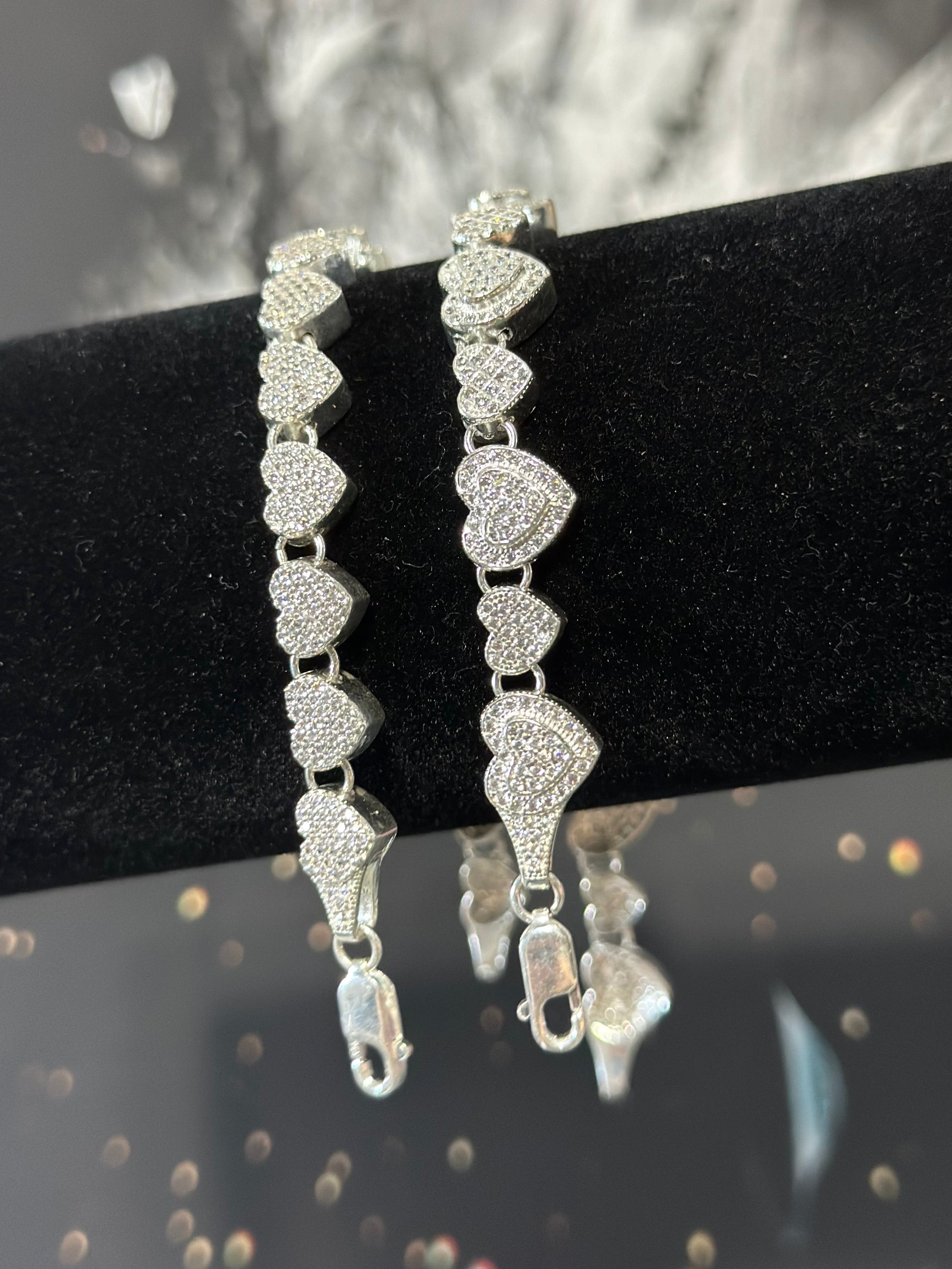 Pulsera Hearts Plata .925