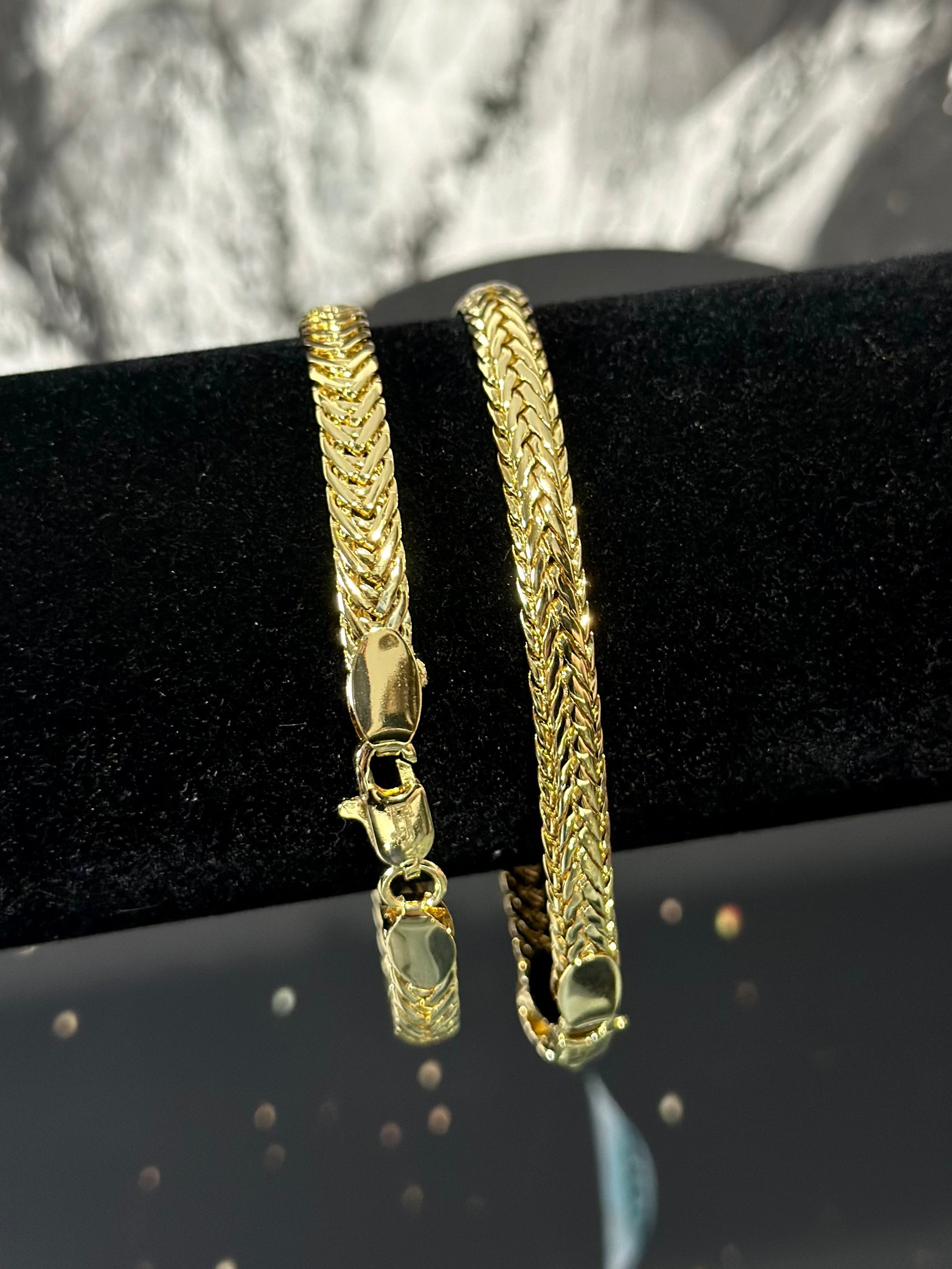 Pulsera Foxtail 6.1mm Oro Laminado