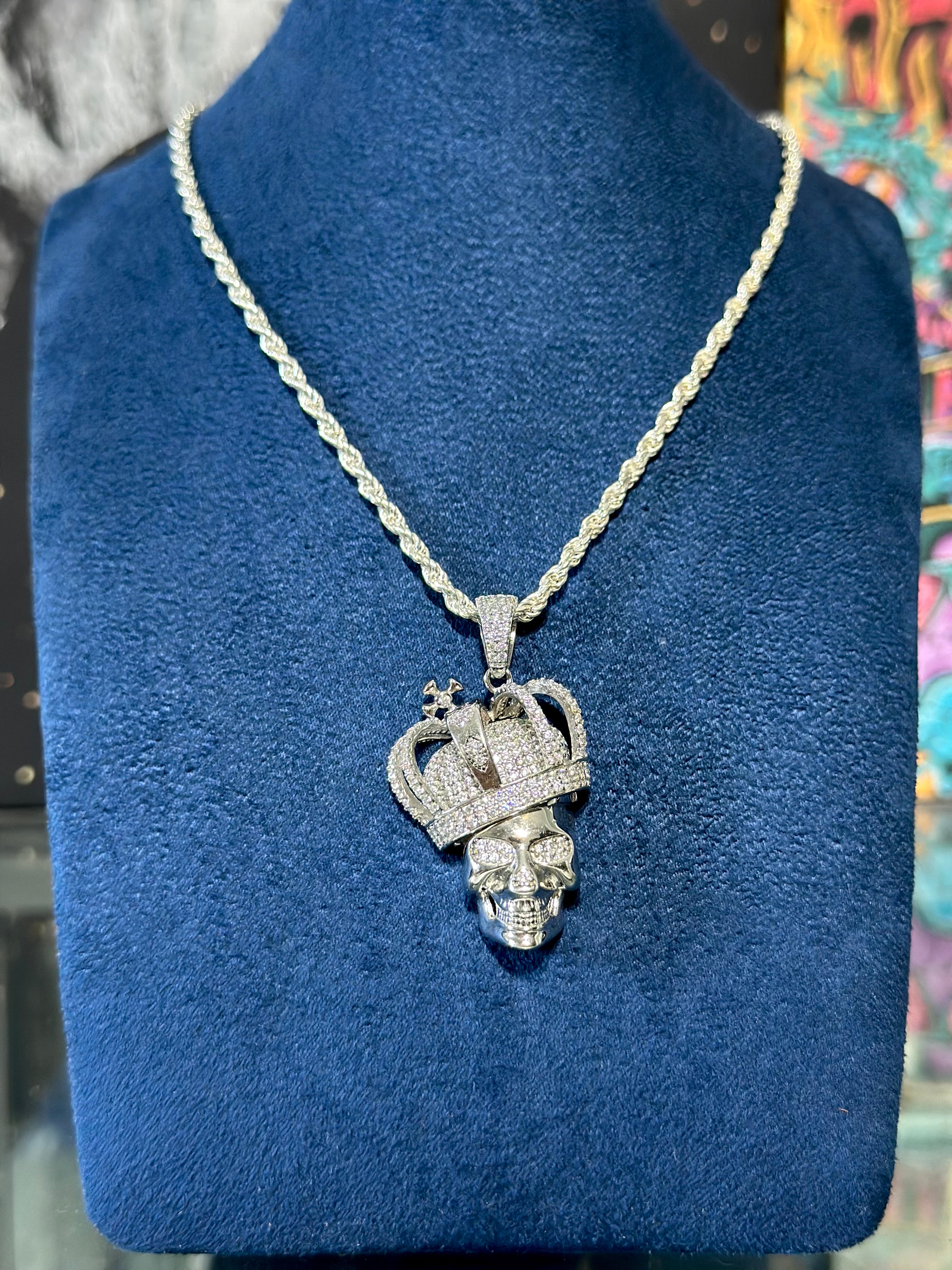 Dije Skull Face Plata .925