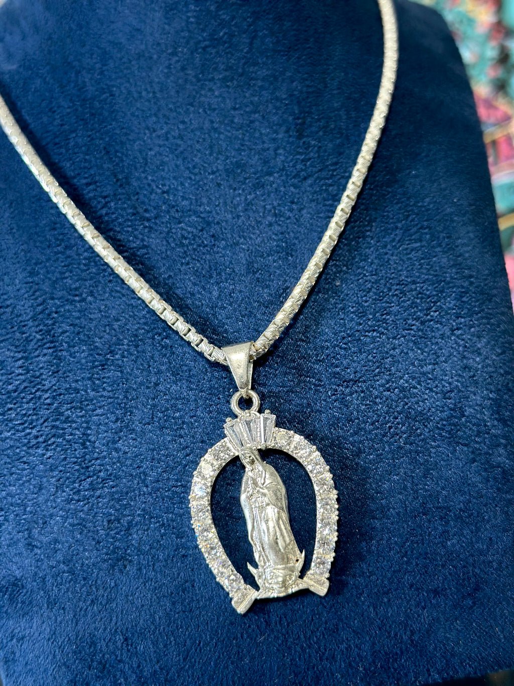 Dije Virgen Herradura Plata .925