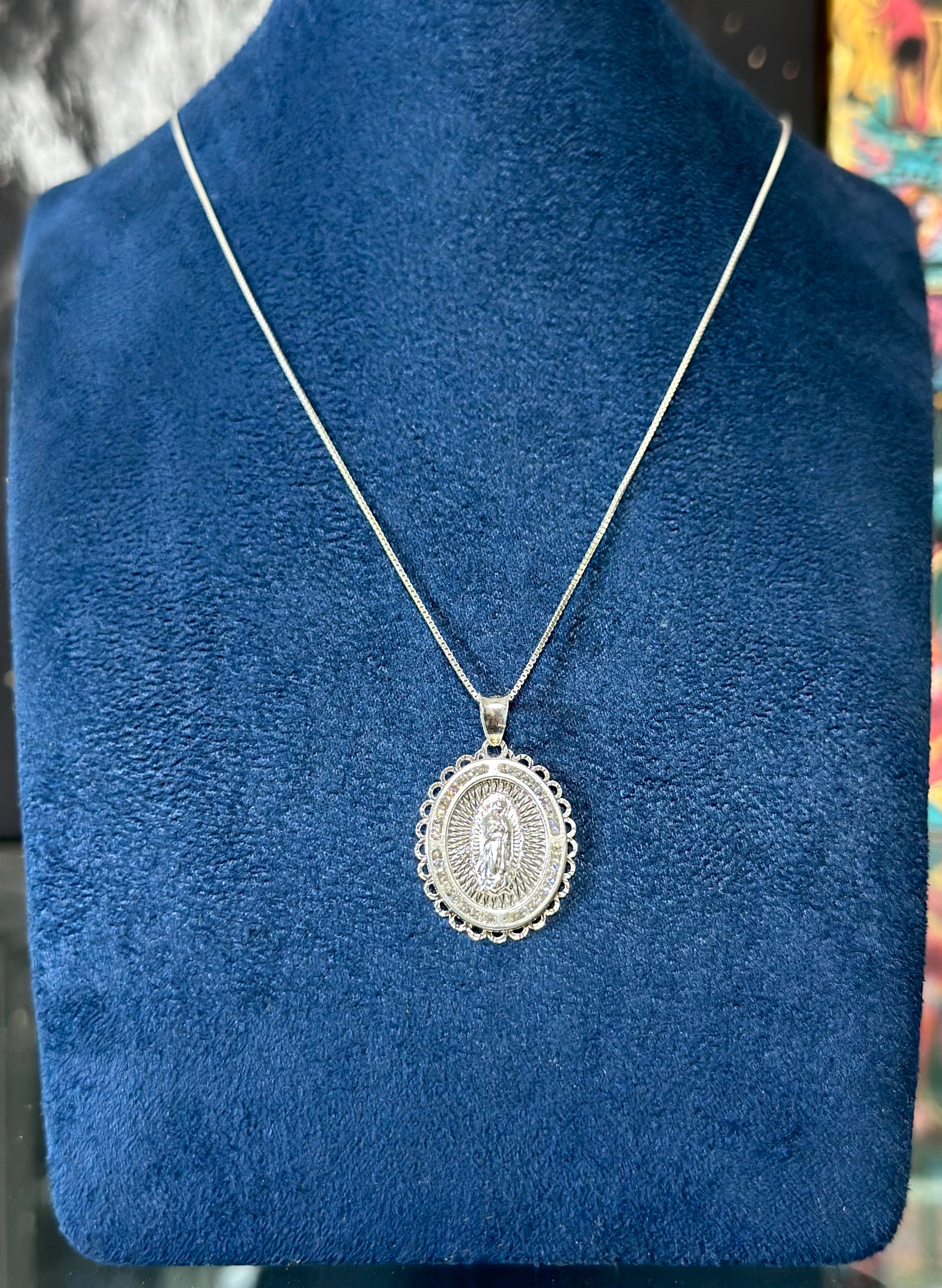 Dije Virgen Ligera Plata .925