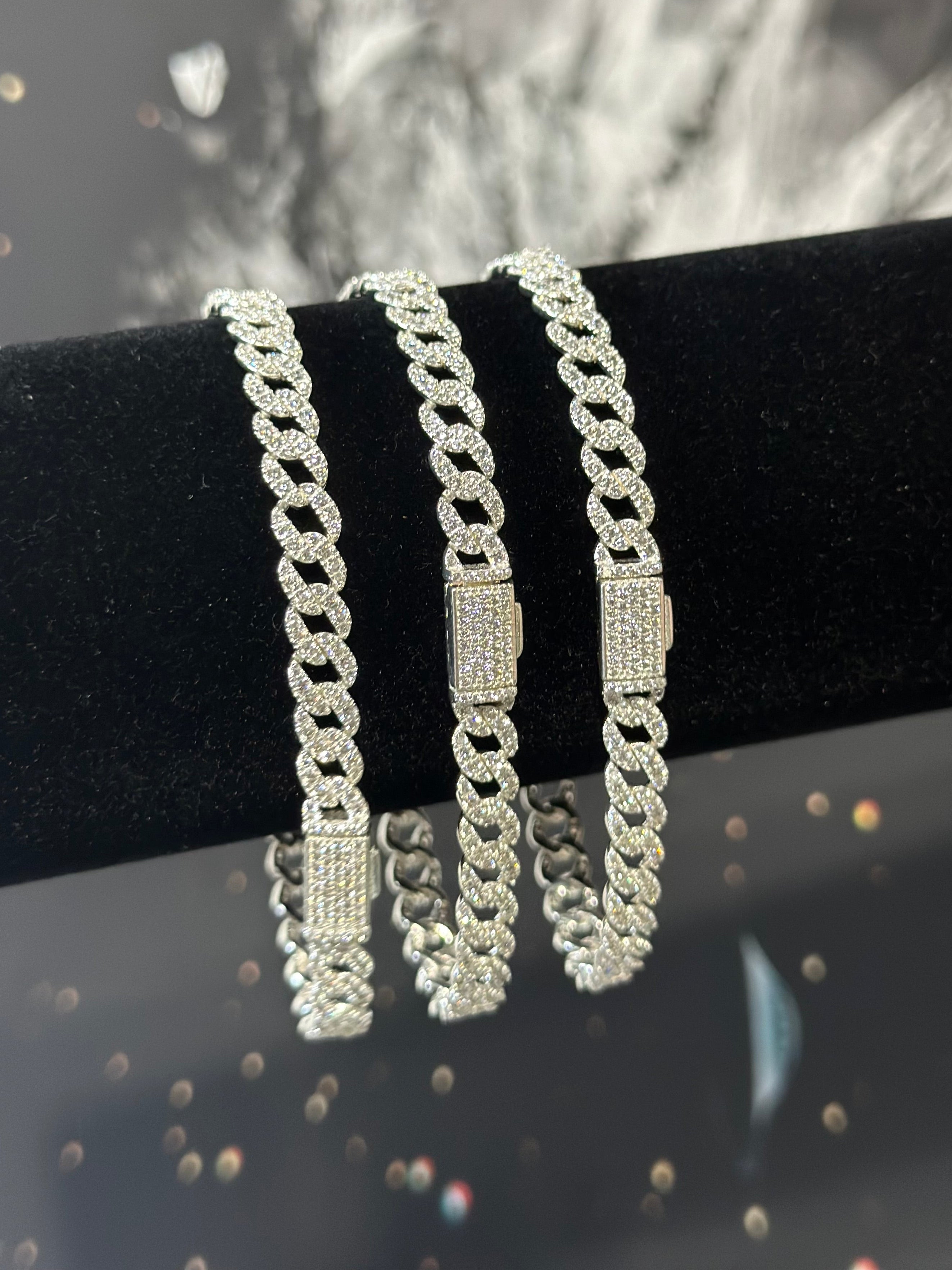 Pulsera Cubana Zirconias Plata .925