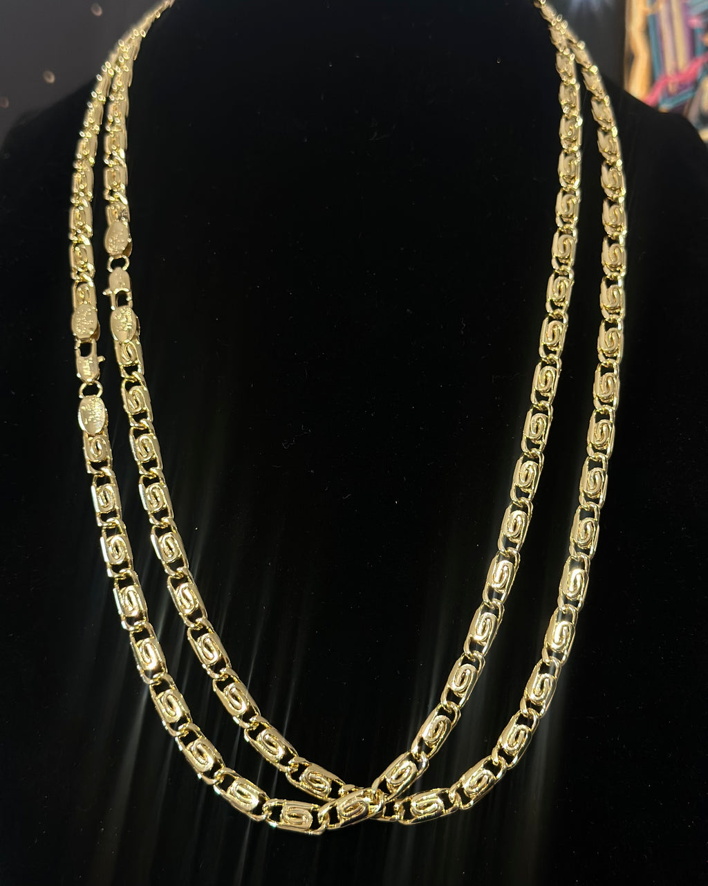 Cadena Ojo de Pollo Oro Laminado