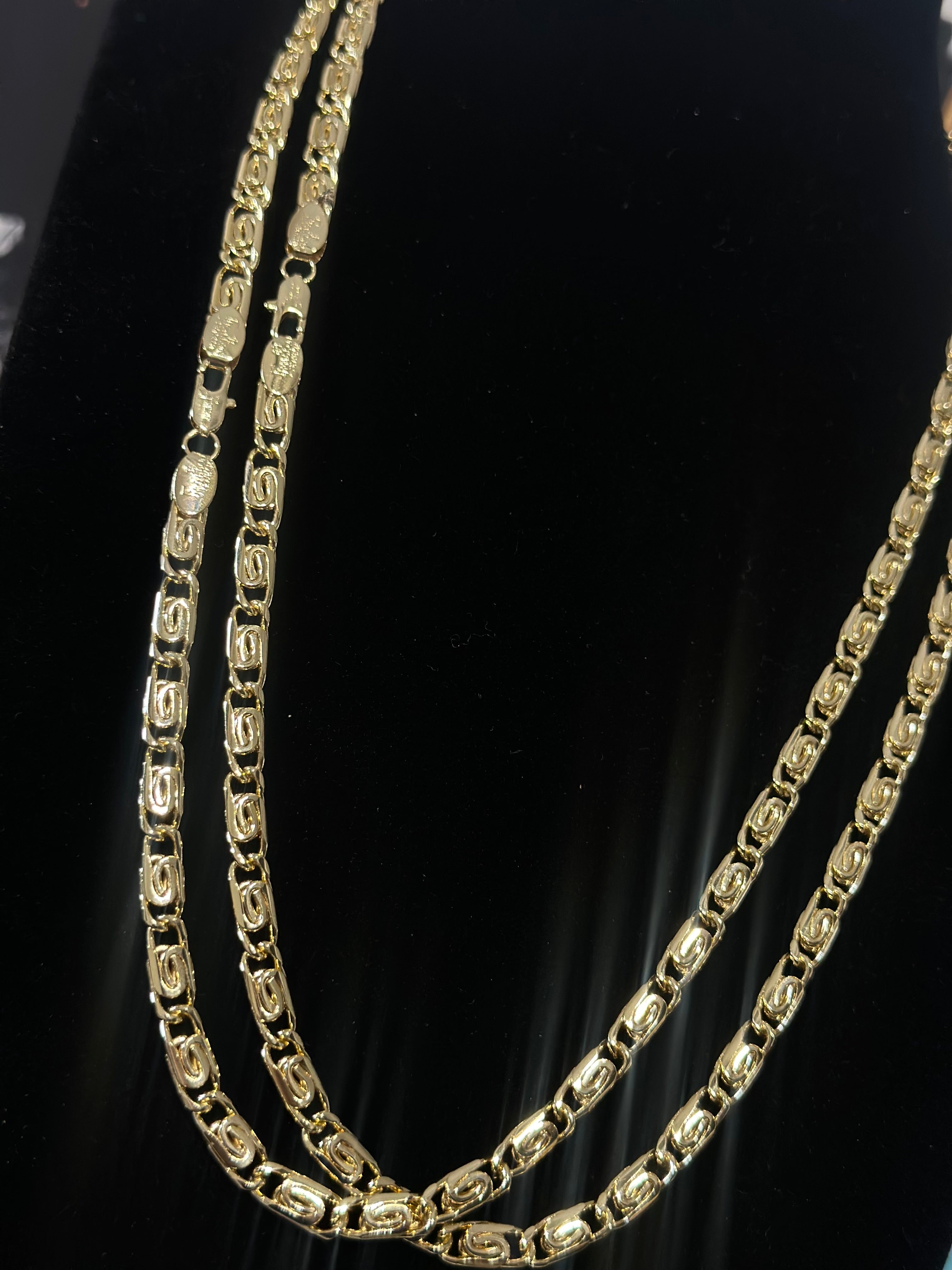 Cadena Ojo de Pollo Oro Laminado