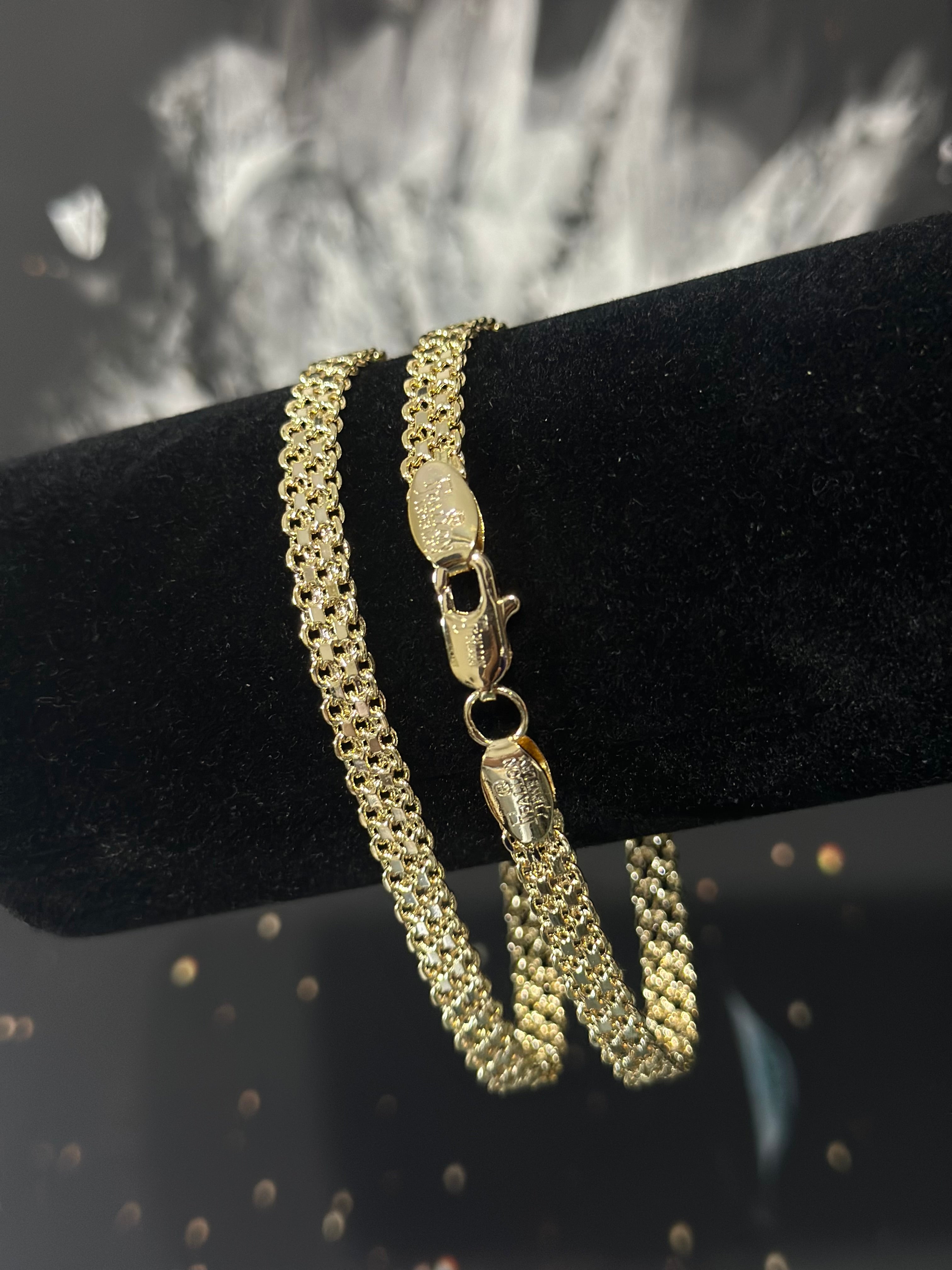 Pulso Petatillo Laminado 18k