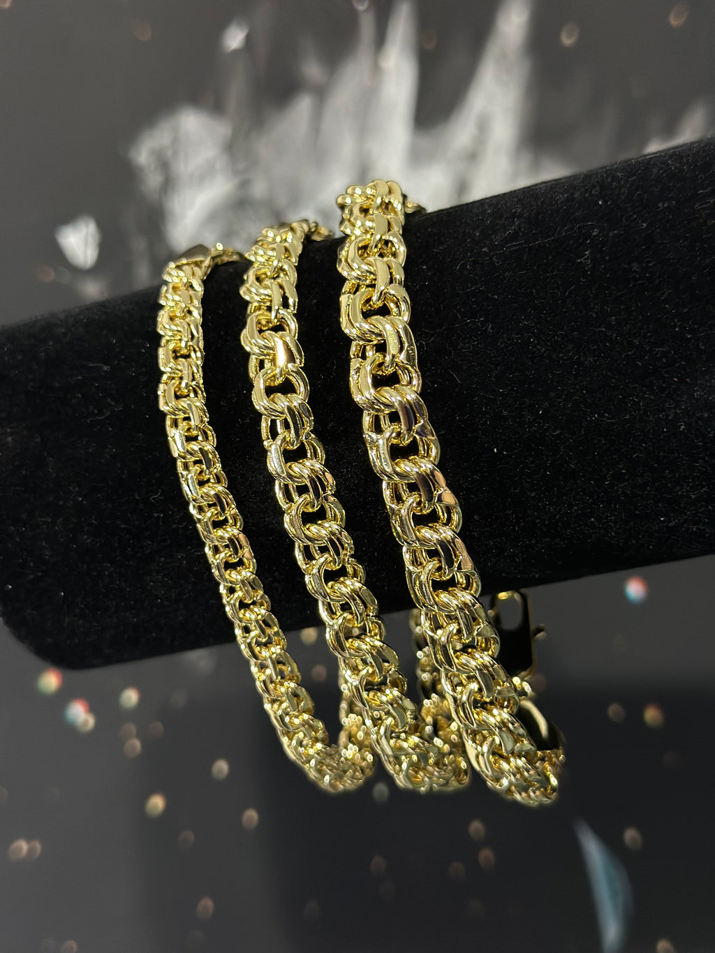 Pulso Tejido Chino Laminado 18k