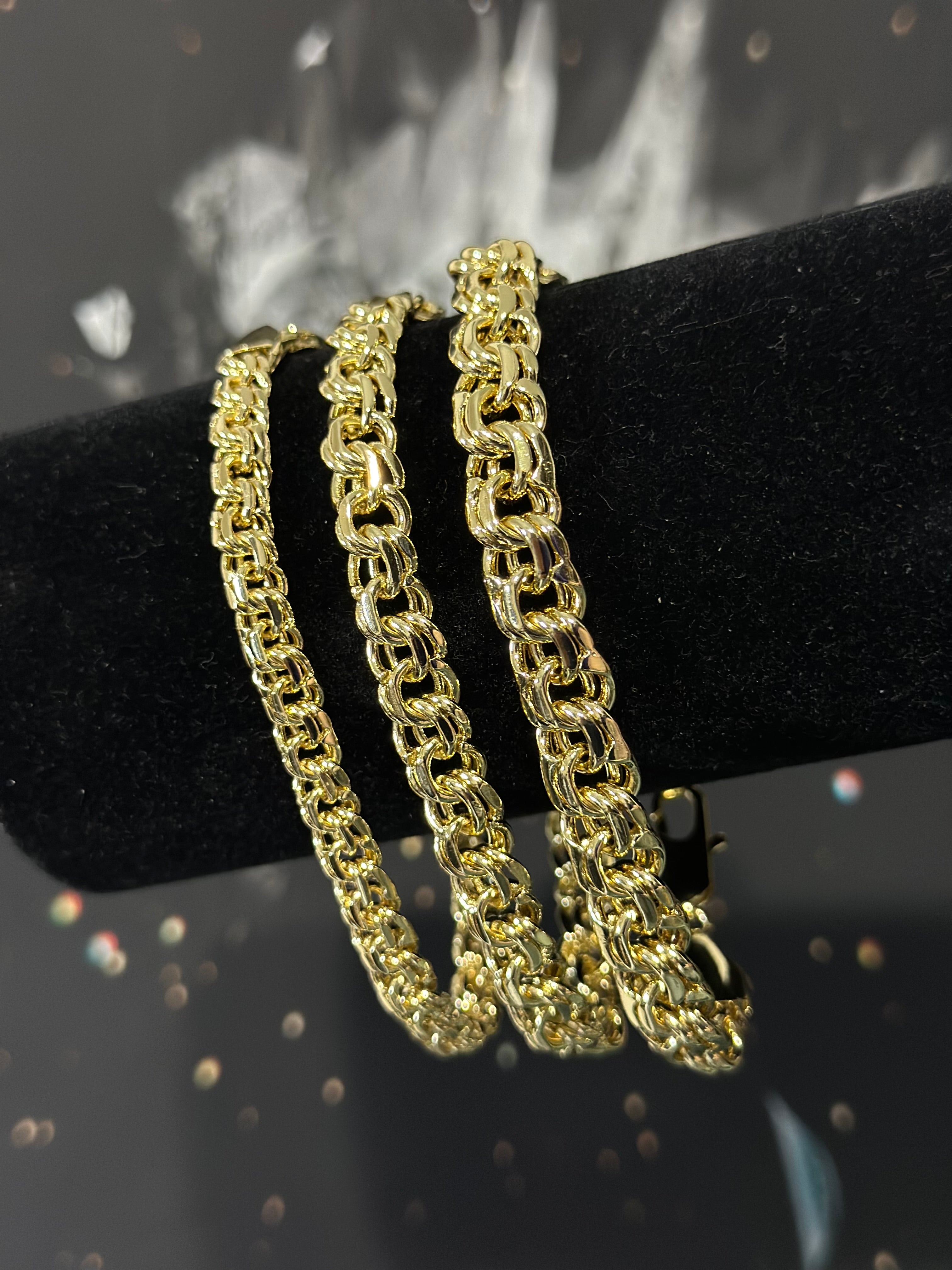 Pulso Tejido Chino Laminado 18k