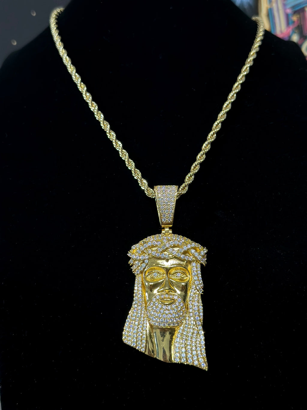 Dije Divino Rostro Oro Laminado