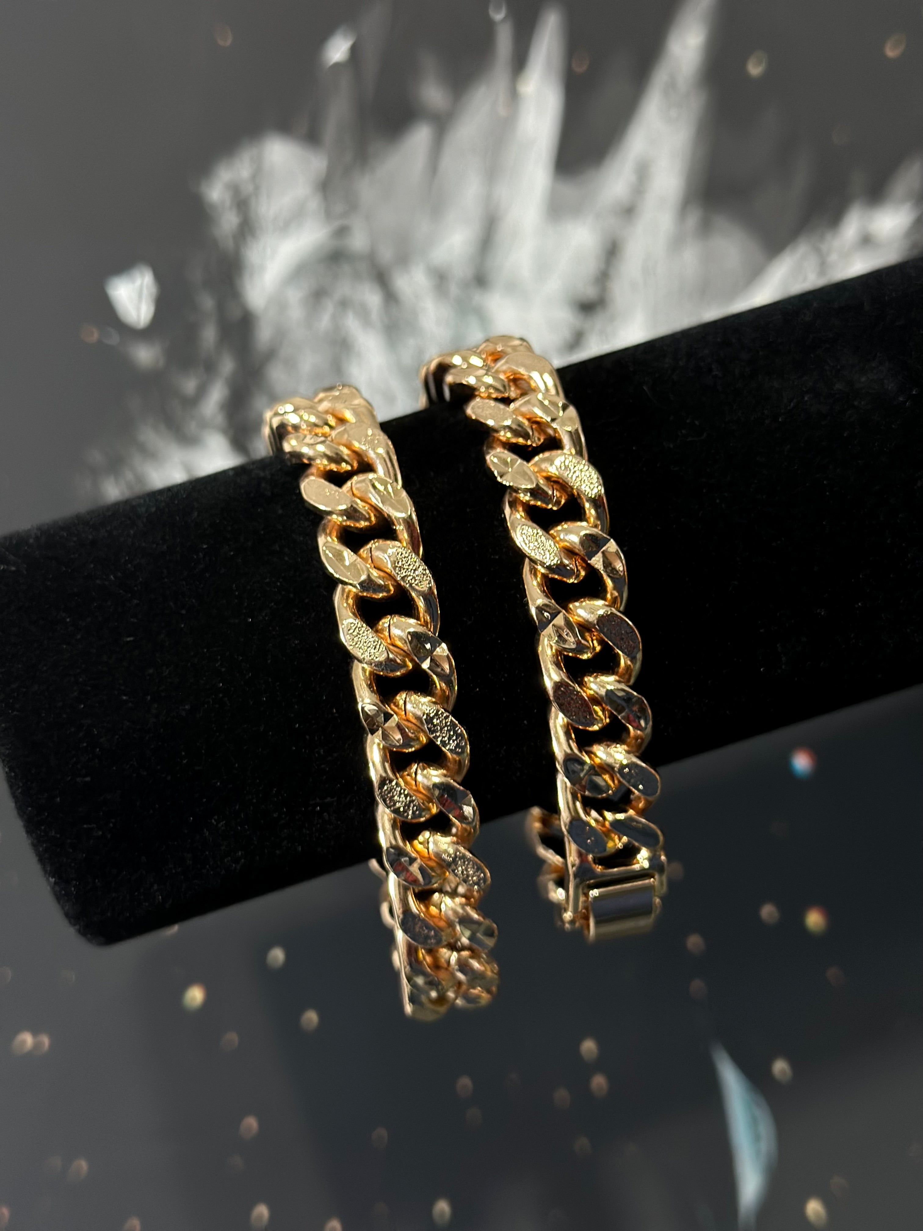 Pulso Cubano XL Oro Laminado