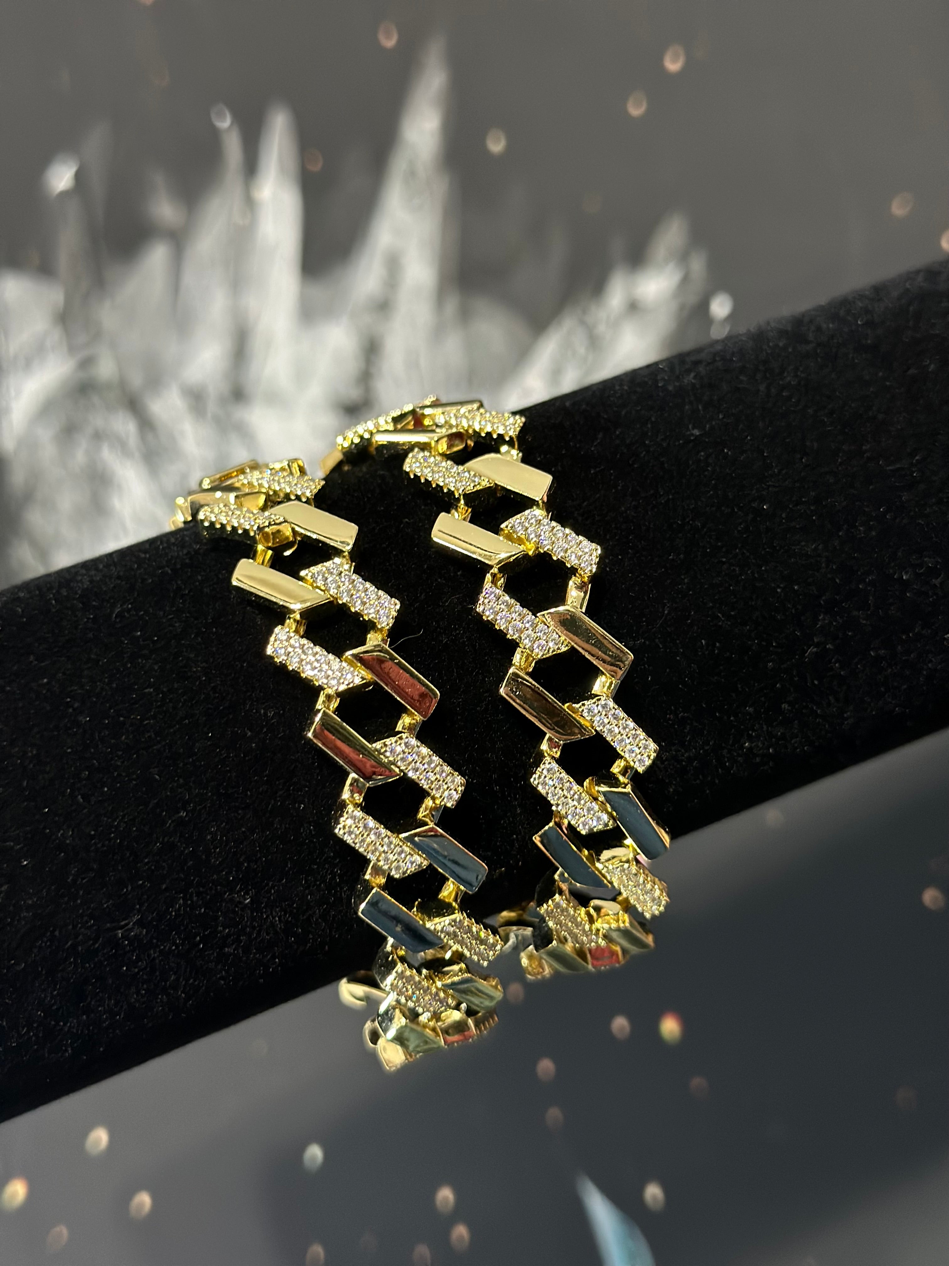 Pulso Zig Zag Oro Laminado