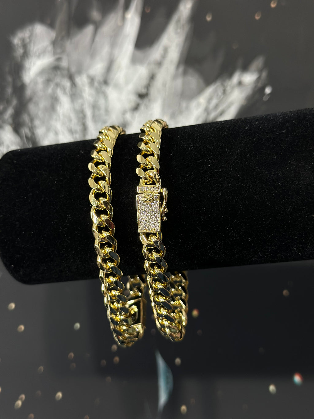 Pulso Cubano con Broche Oro Laminado